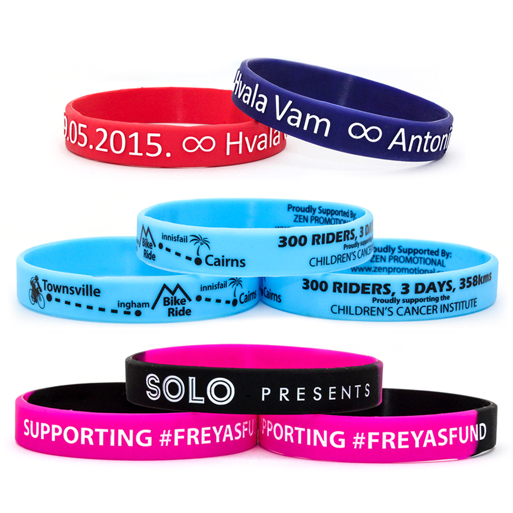 Colorful wristbands, exclusive wristbands, custom Rubber Bracelets